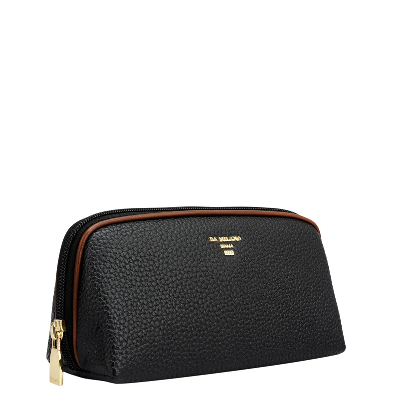 Da Milano Wax Leather Multi Pouch - Black